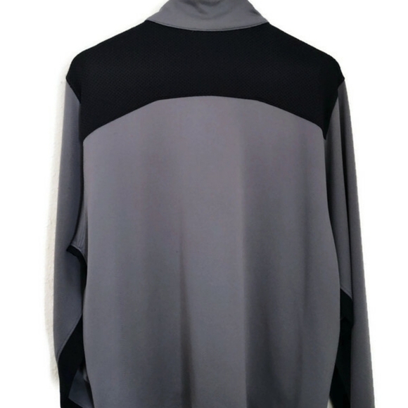 Vintage Nike Dry Fit Y2K Pullover Activewear Grey Black Shirt XL - Picture 3 of 4